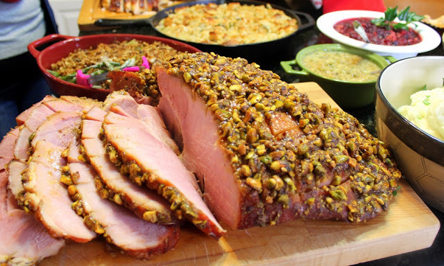 Main Dishes Potluck
 52 Ways to Cook Holiday Ham Bourbon Pistachio Crusted