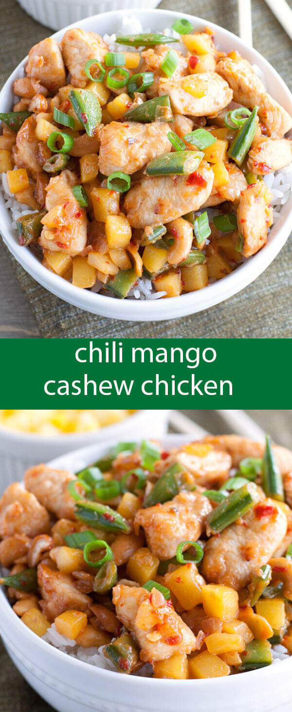 Mango Chili Chicken
 Chili Mango Cashew Chicken Easy 30 Minute Dinner Recipe