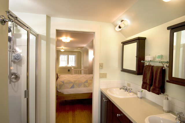 Master Bedroom With Bathroom
 Master Bedroom & Bathroom Attic Remodel Traditional