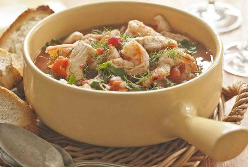 Mediterranean Seafood Stew
 Mediterranean Fish Stew with Chard Recipe by Whole Foods