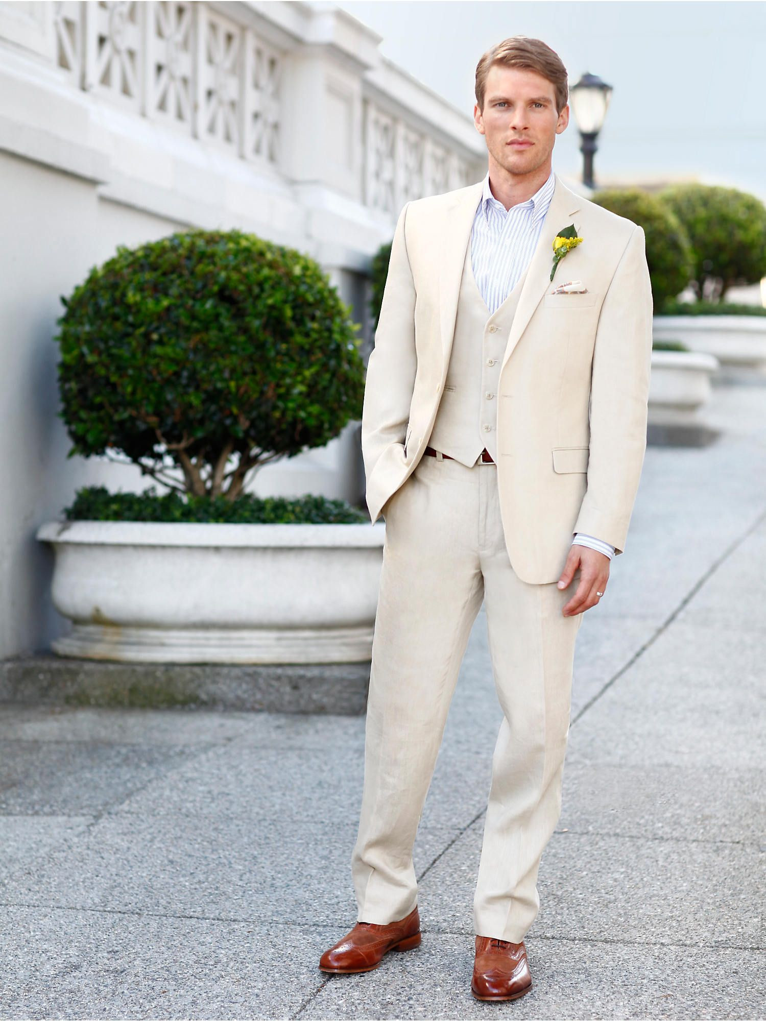 Mens Shoes For Beach Wedding
 Wedding Party Linen Suit Men s Wearhouse M J
