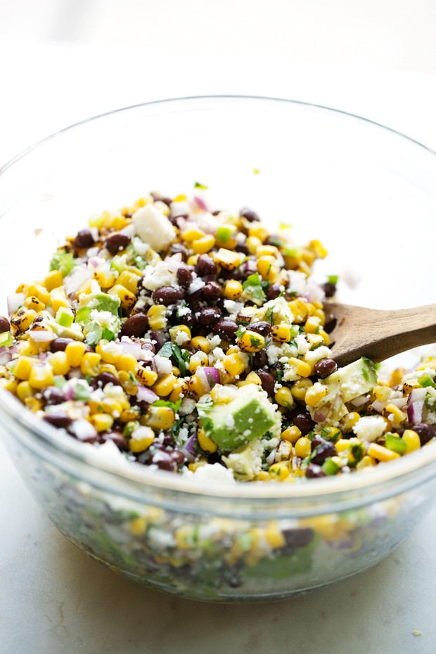 Mexican Street Corn Salad
 Mexican Street Corn Salad with Black Beans and Avocados
