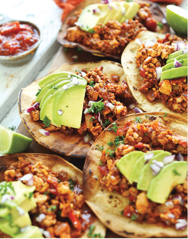 Mexican Tofu Tacos
 Spicy Braised Tofu Tostadas from Minimalist Baker s