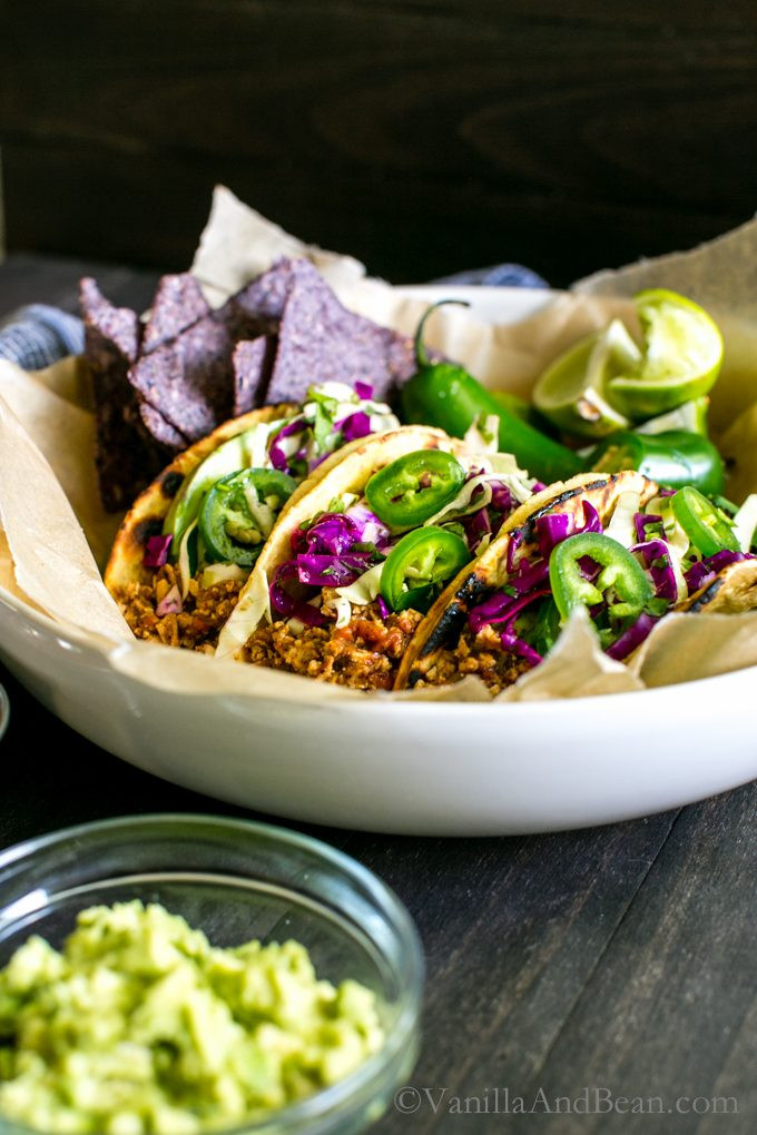 Mexican Tofu Tacos
 Mexican Inspired Tofu Tacos with Chili Lime Slaw and