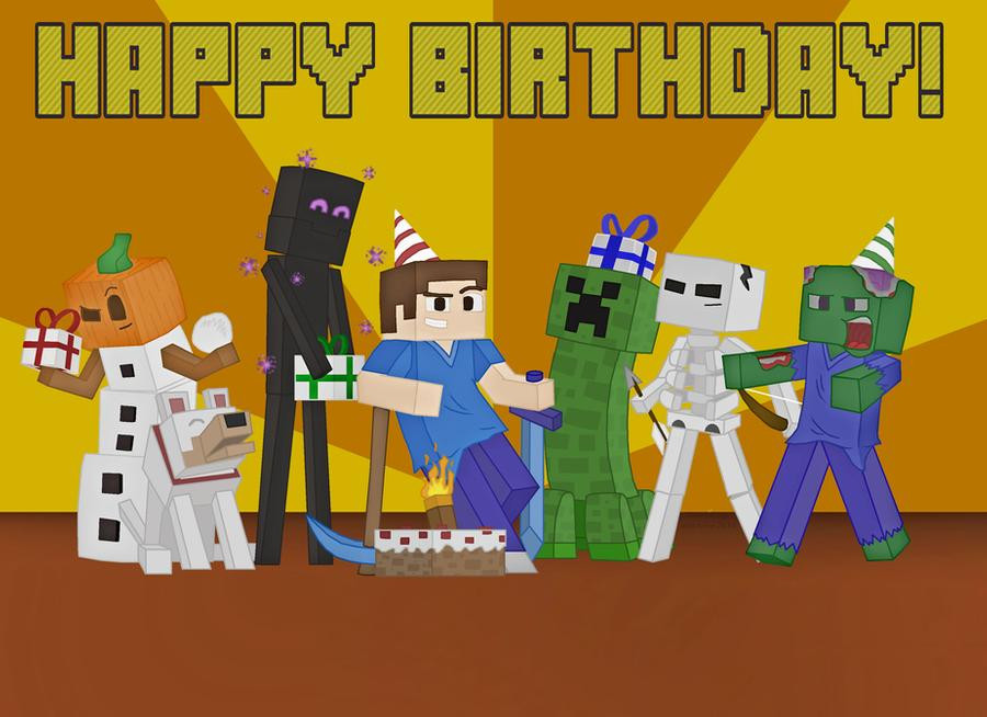 Minecraft Birthday Cards
 Minecraft Birthday Card Picture by BombCrop on DeviantArt