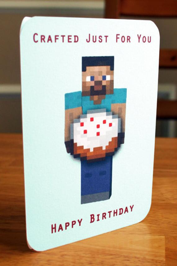 Minecraft Birthday Cards
 Unavailable Listing on Etsy