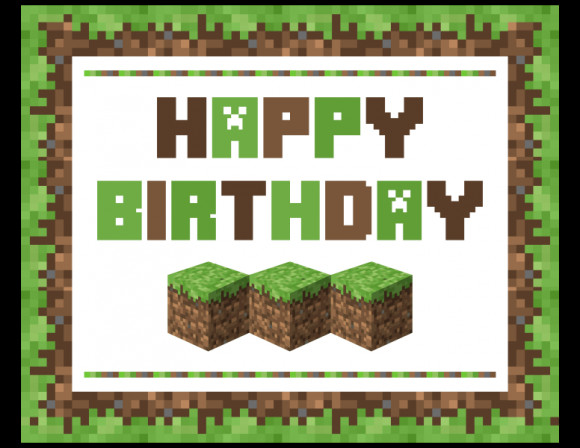 Minecraft Birthday Cards
 Reclaiming My Inner Pioneer Minecraft Birthday