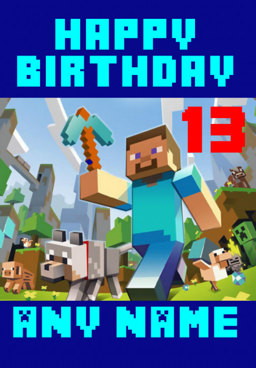 Minecraft Birthday Cards
 Minecraft Birthday Quotes QuotesGram