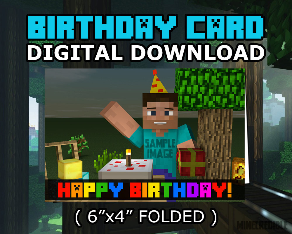 Minecraft Birthday Cards
 Unavailable Listing on Etsy