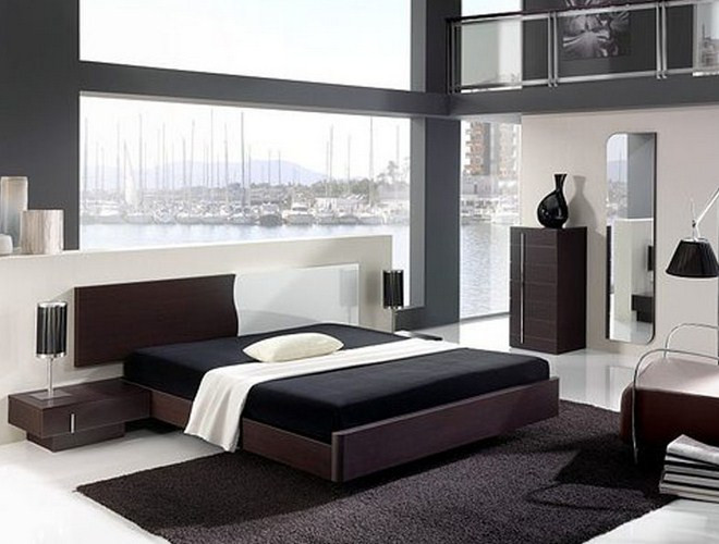Modern Mens Bedroom
 Simple Black and White Bedroom Ideas for Modern House