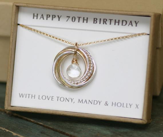 Mother 70Th Birthday Gift Ideas
 70th birthday t for her April birthstone necklace for mom