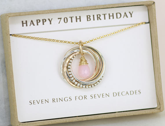 Mother 70Th Birthday Gift Ideas
 70th birthday t for mother pink opal necklace October