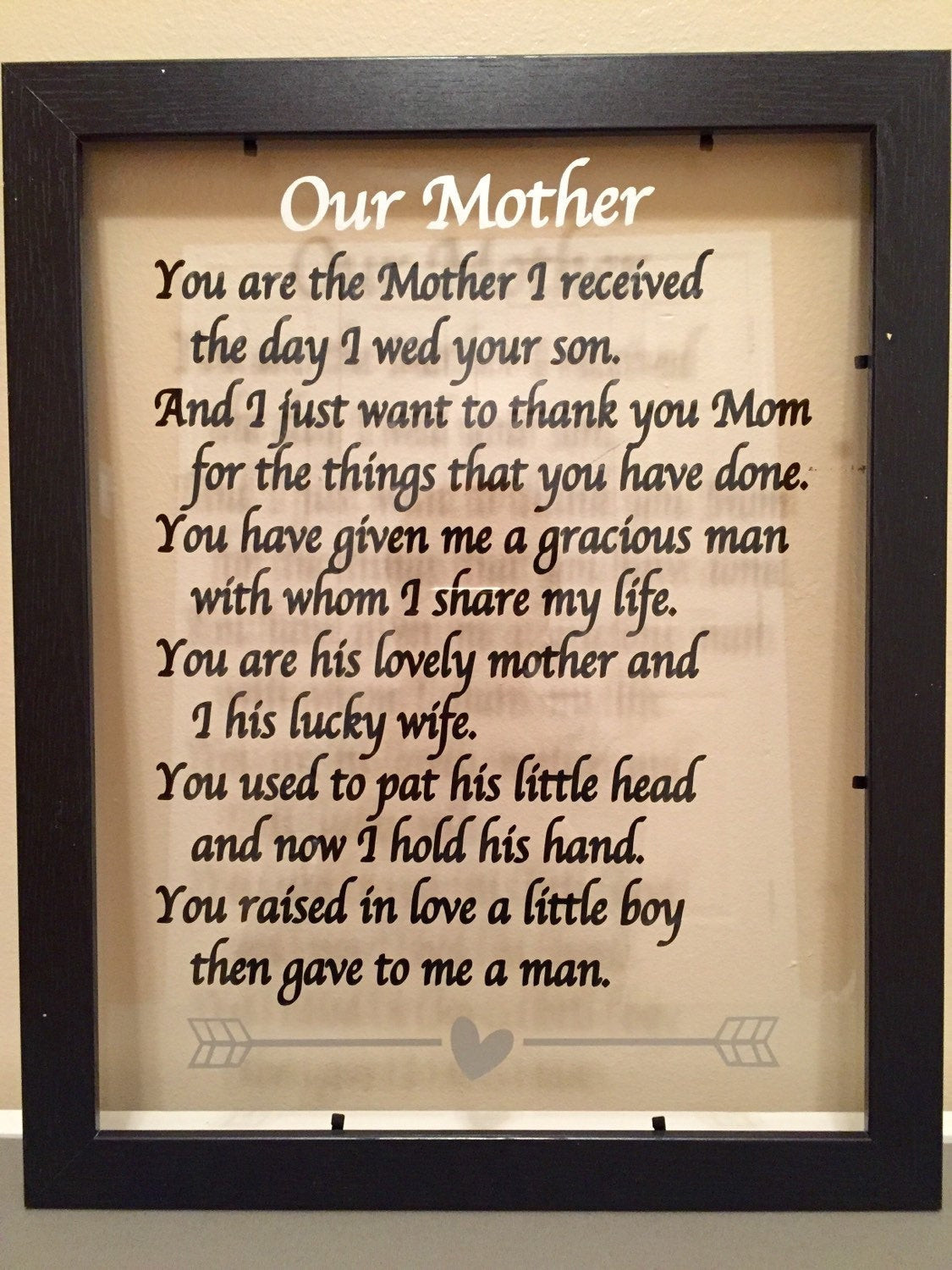 Mother In Law Gift Ideas For Mother'S Day
 Mother in law t You are the Mother I received the day I wed