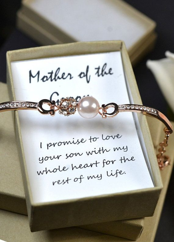 Mother In Law Wedding Gift Ideas
 Mother in law t Groom Mother bracelet &Card rose gold