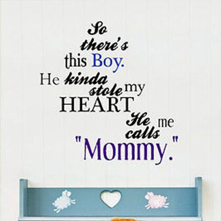 Mother Quotes To Son
 So There s This Boy Mother and Son Quote Vinyl Wall Decal