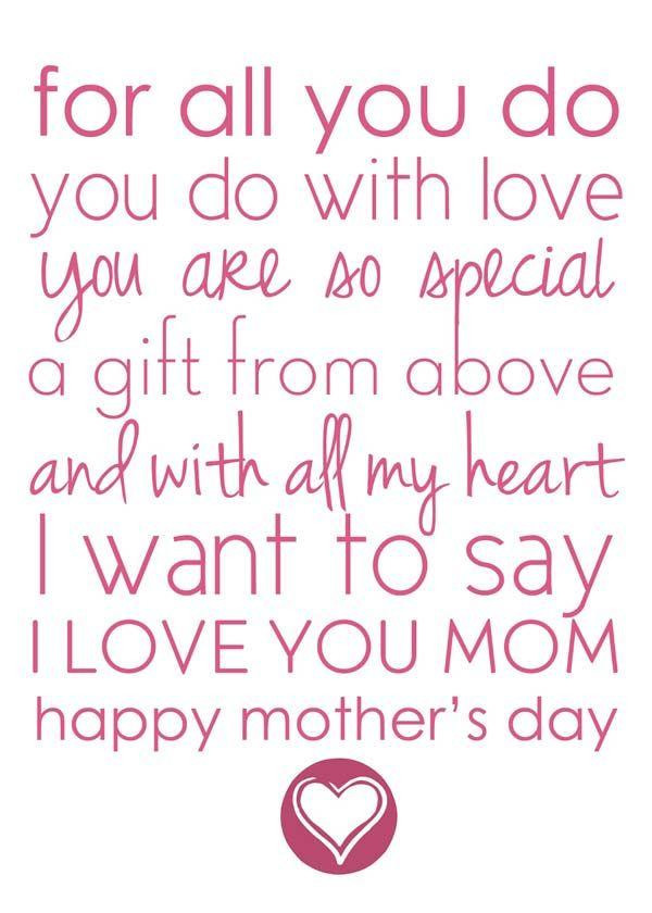 Mother'S Day Blessing Quotes
 mother s day poems for kids