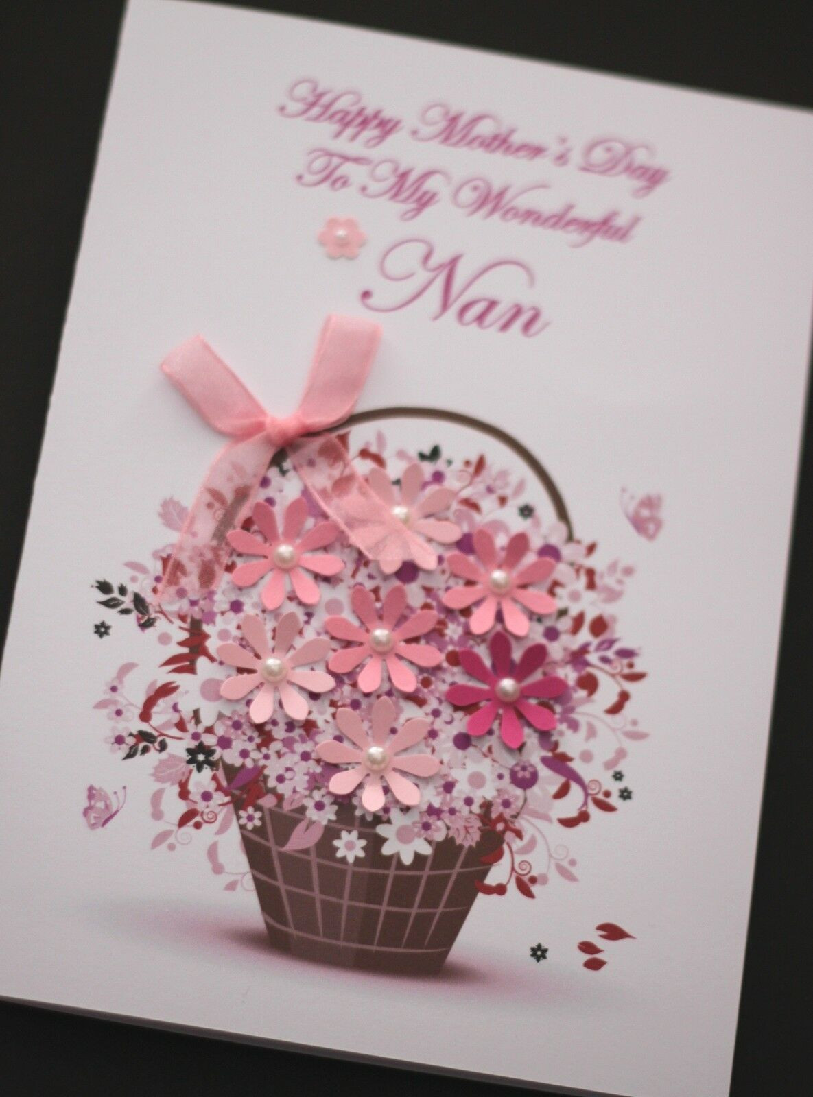 Mother's Day Card Craft
 A5 Handmade Personalised LOVELY FLOWERS MOTHER S DAY