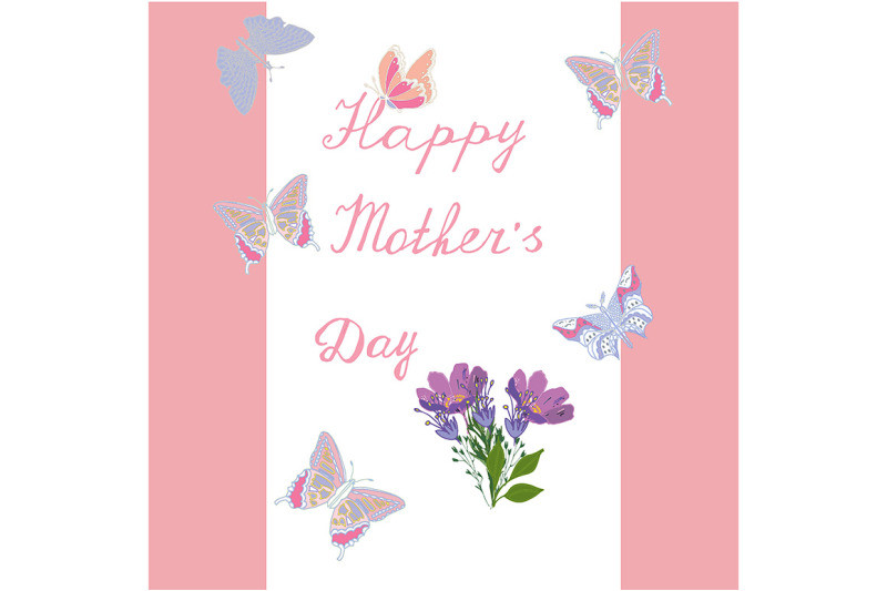 Mother's Day Card Craft
 Mother s Day greeting card with flowers on the background