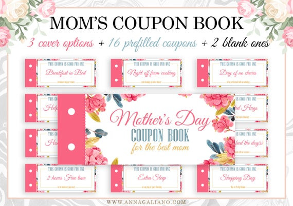 Mother's Day Coupon Book Ideas
 Mother s Day Gift Mother s Day Coupon Book Mom s