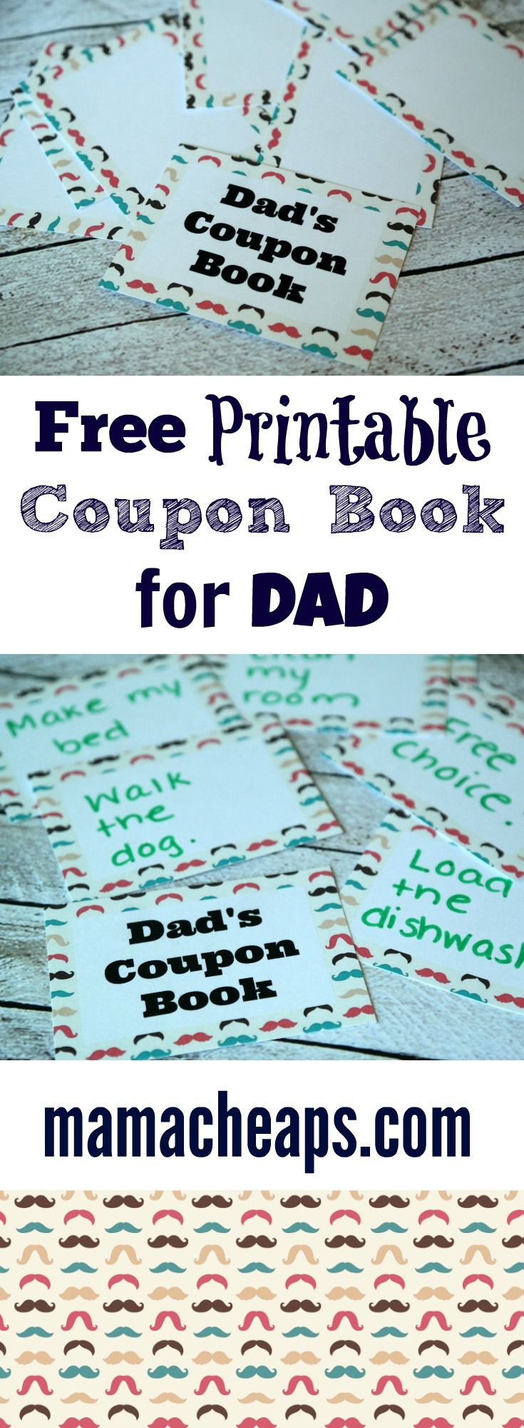 Mother's Day Coupon Book Ideas
 Free Printable Coupon Book for Dad