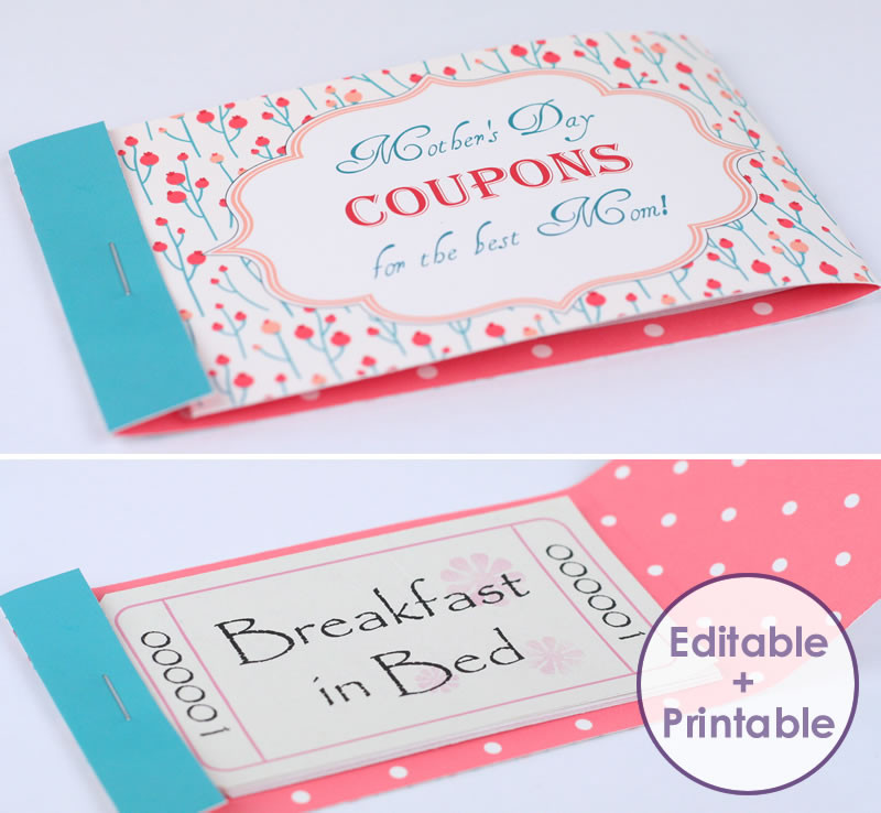 Mother's Day Coupon Book Ideas
 Mothers Day Coupon Booklets to Personalize and Print