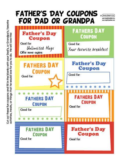 Mother's Day Coupon Book Ideas
 15 Great Ideas for Fathers Day