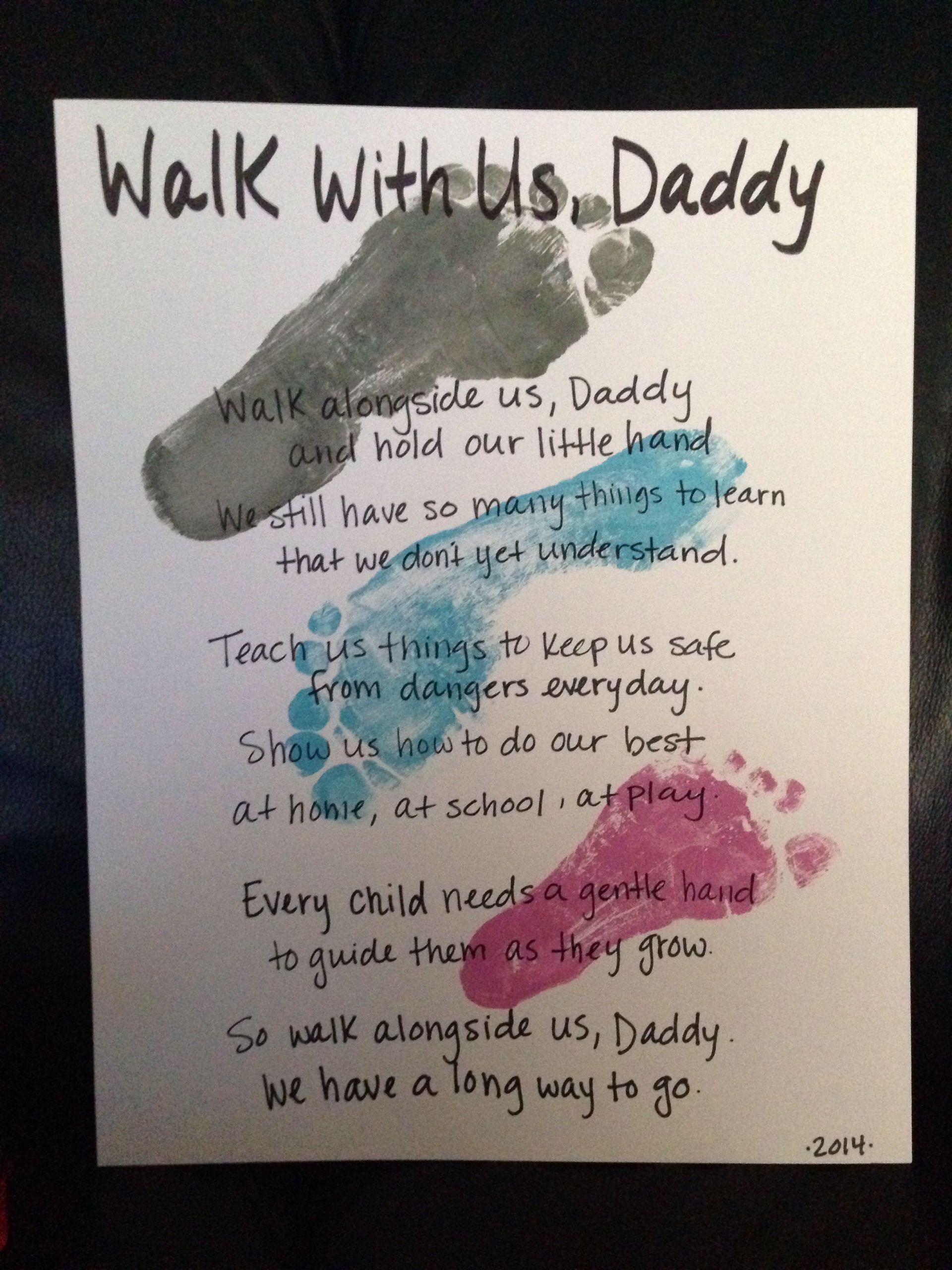 Mother'S Day Gift Ideas For My Daughter
 DIY Father s Day t idea My three daughters footprints