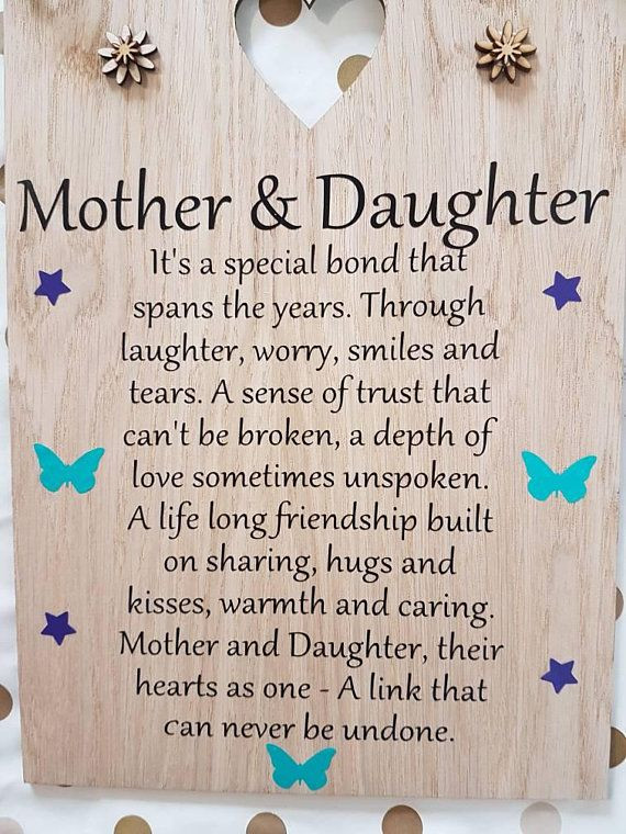 Mother'S Day Gift Ideas For My Daughter
 Mother Daughter Gift Mum Keepsake From Daughter