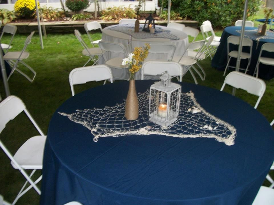 Nautical Engagement Party Ideas
 DIY Nautical party center pieces lantern decor