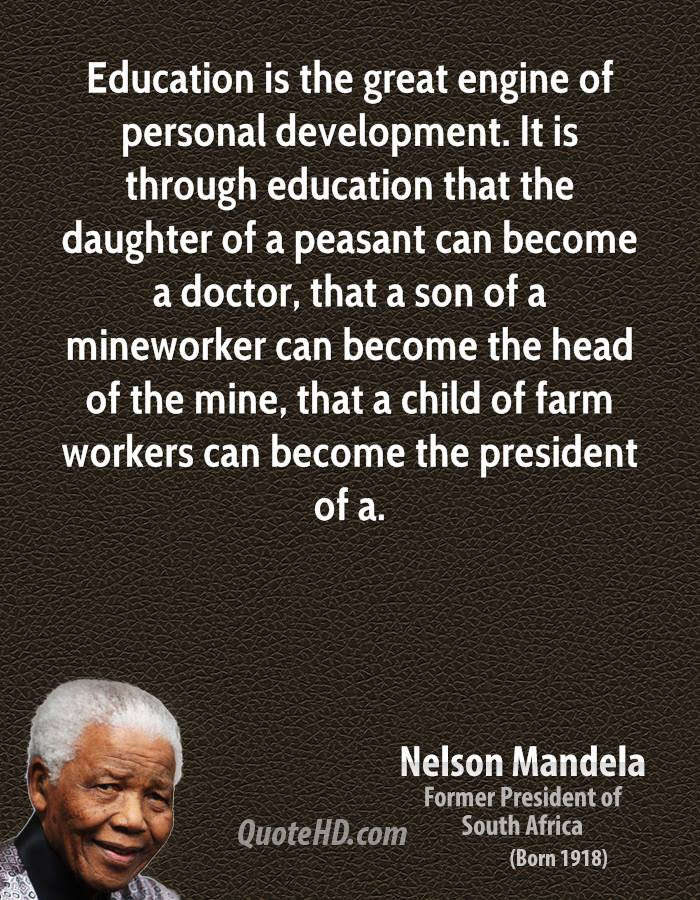 Nelson Mandela Quote On Education
 Quotes About Education Nelson Mandela QuotesGram