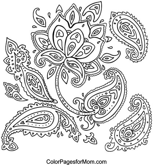 Paisley Printable Coloring Pages
 Paisley Coloring Page 25