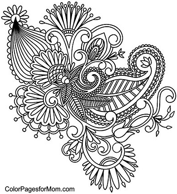 Paisley Printable Coloring Pages
 Paisley Coloring Page