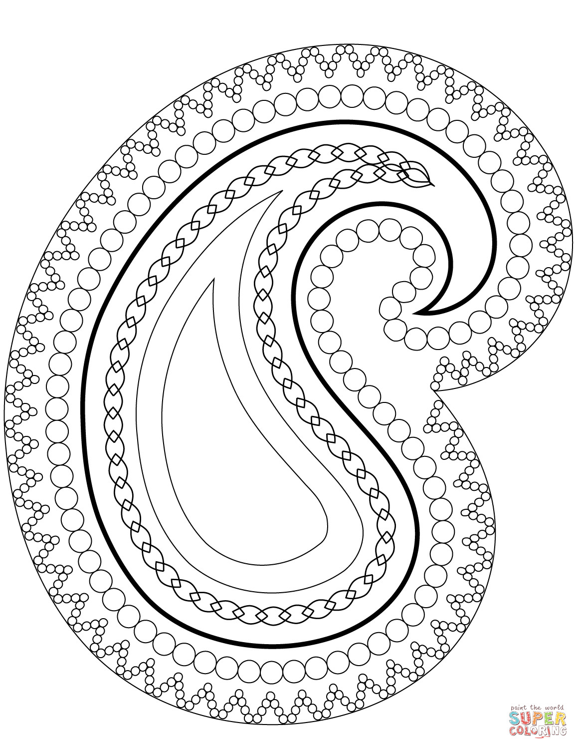 Paisley Printable Coloring Pages
 Paisley coloring page