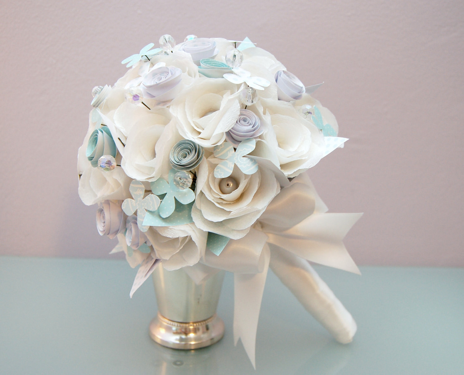 Paper Flower Wedding Bouquet
 Unavailable Listing on Etsy