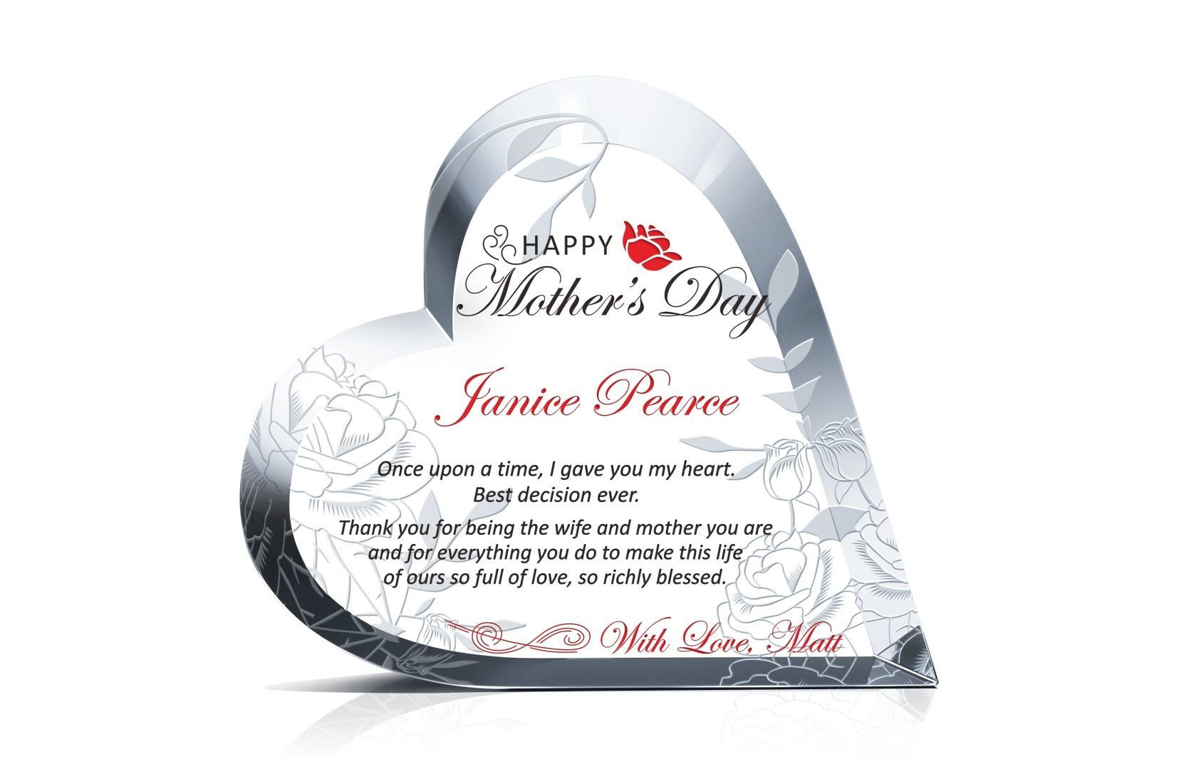Personalized Mother's Day Gifts
 Personalized Mother s Day Gift for Wife Crystal Central