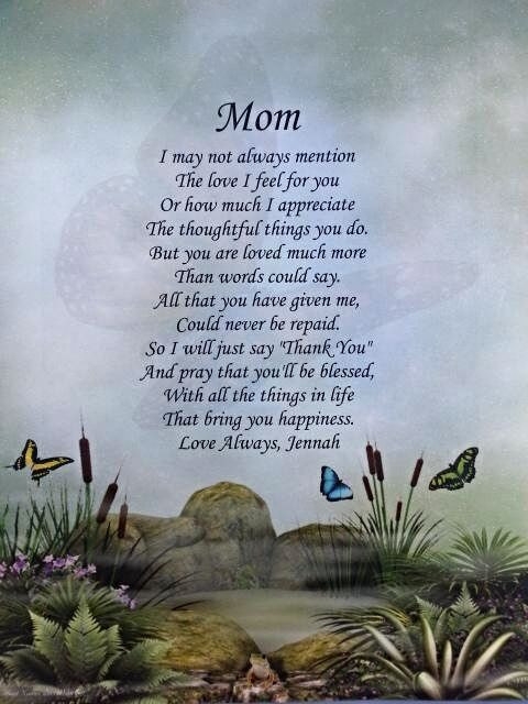 Personalized Mother's Day Gifts
 PERSONALIZED MOM POEM INEXPENSIVE GIFT FOR MOTHER S DAY