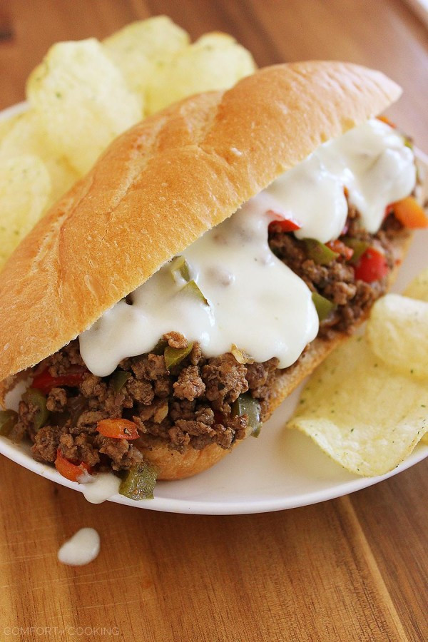 Philly Cheese Sloppy Joes
 Philly Cheesesteak Sloppy Joes