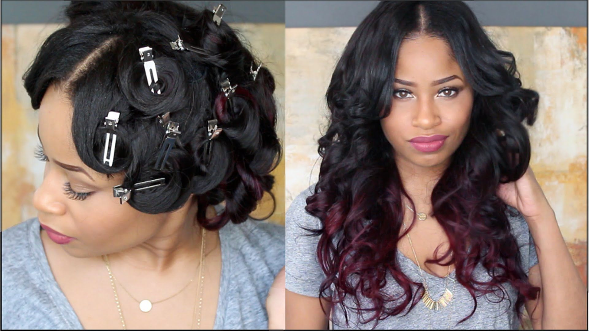 Pin Curl Hairstyles For Black Hair
 Quick and easy tutorial on how I pin curl my hair for