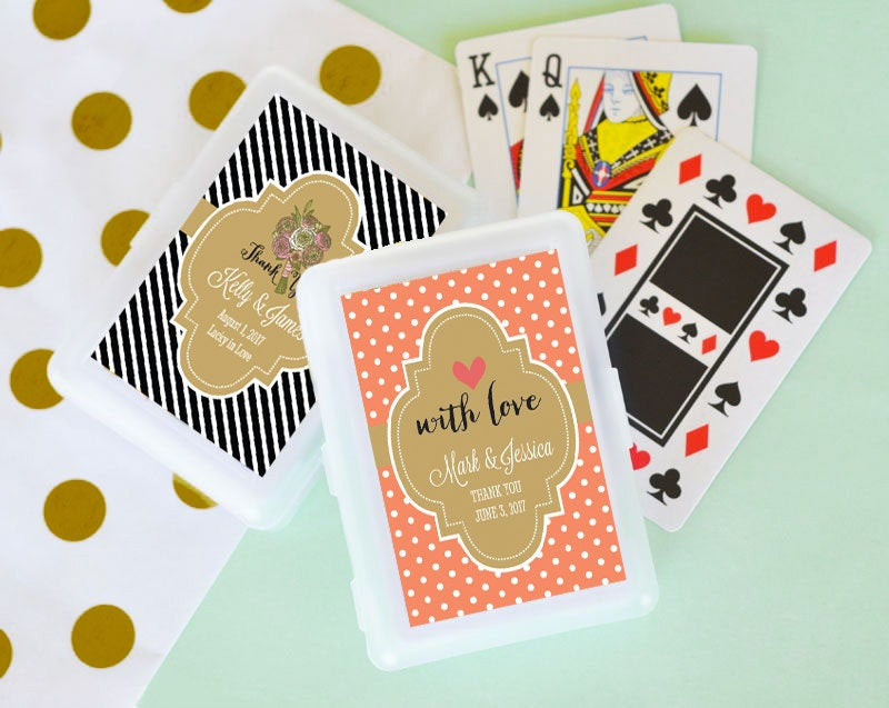 Playing Cards Wedding Favors
 SET of Personalized Playing Card Favors Personalized Wedding