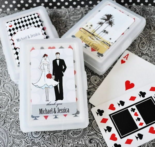 Playing Cards Wedding Favors
 24 Personalized Custom Elite Wedding Bridal Shower Playing