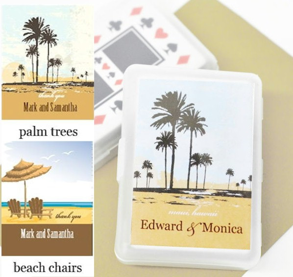 Playing Cards Wedding Favors
 Personalized Playing Cards Wedding Favors Beach Theme