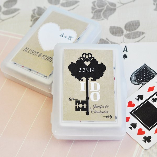 Playing Cards Wedding Favors
 Vintage Wedding Personalized Playing Card Favors