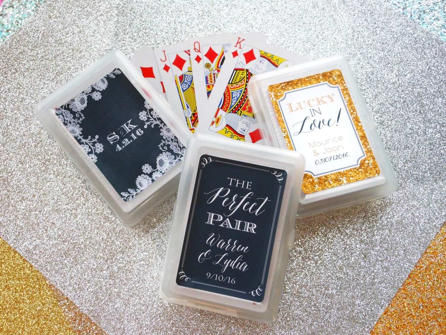 Playing Cards Wedding Favors
 SET of 10 Custom Playing Card Wedding Favor Personalized