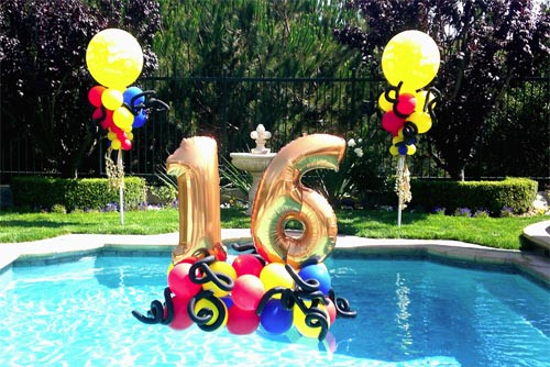 Pool Party Ideas For 16Th Birthday
 16th Birthday Party Balloons Party Rental Store in Glendale