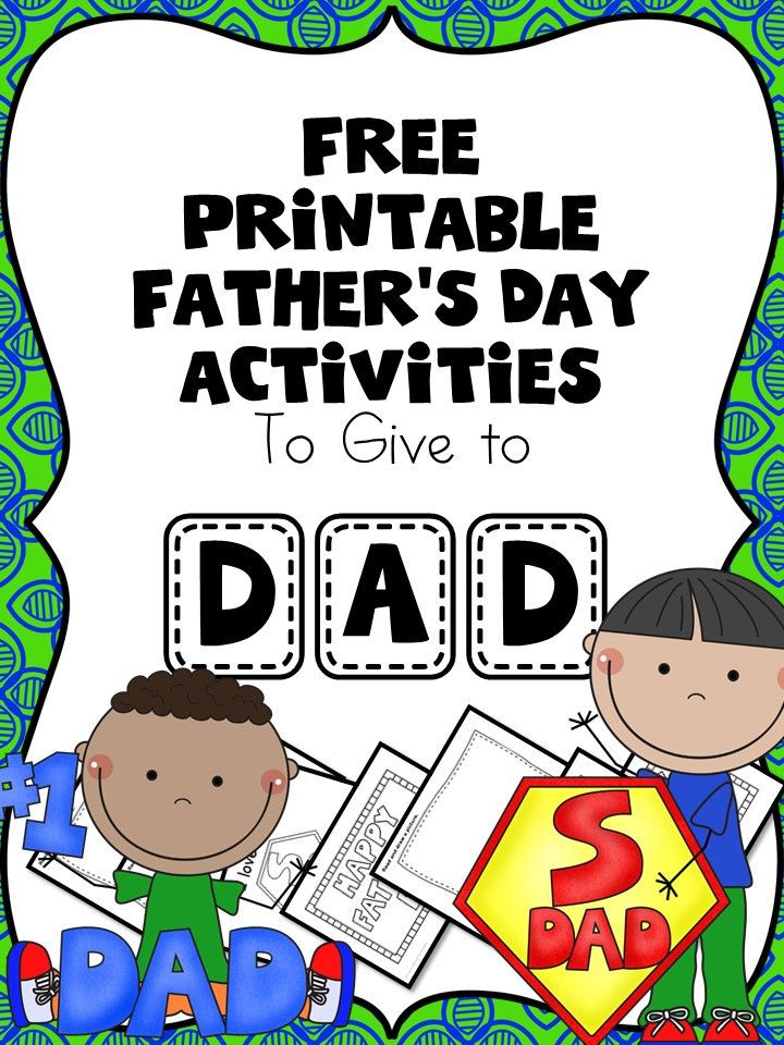 Printable Fathers Day Craft
 Free Fathers Day Worksheets for Kindergarten or Preschool