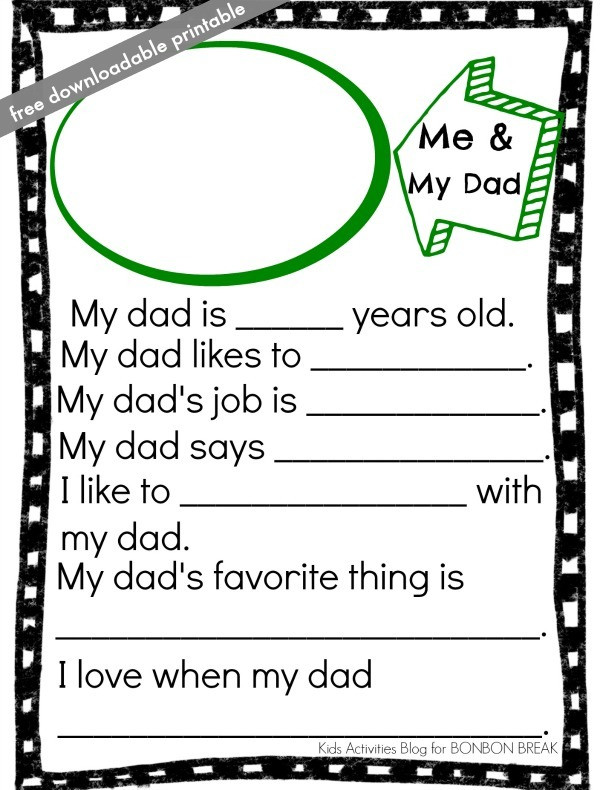 Printable Fathers Day Craft
 Father s Day Printable Round Up