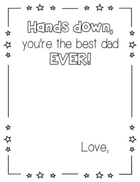 Printable Fathers Day Craft
 Hand Print Father s Day Craft Printables