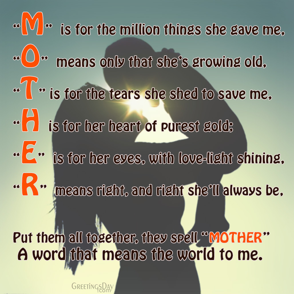 Quote About Mother
 Mother s Day Quotes & Sayings ⋆ Cards ᐉ Holidays