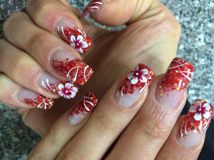 Red Wedding Nails
 nail design – snsnailsupplyflusa
