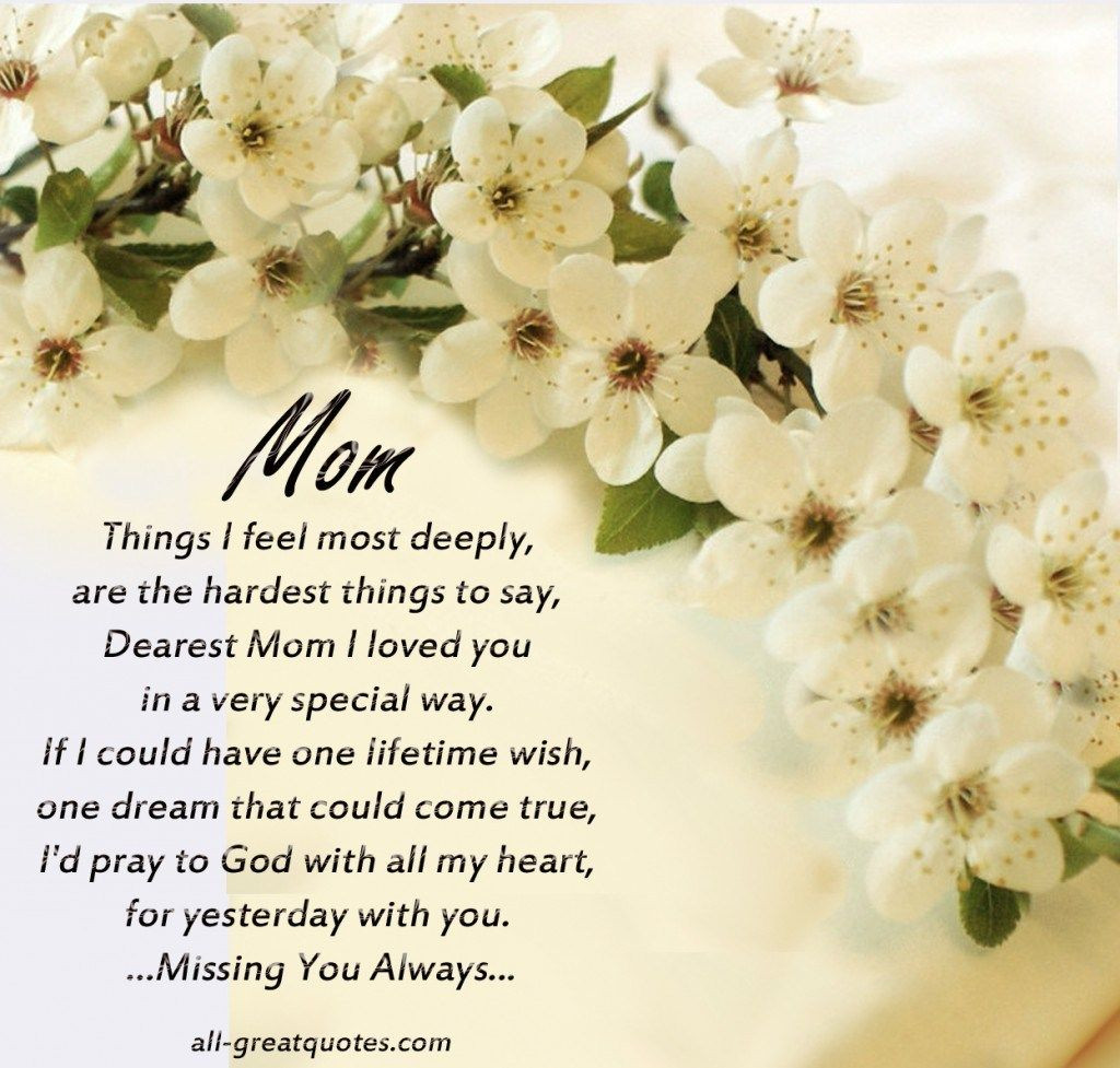 Remembering A Deceased Mother Quotes
 Lovely In Loving Memory Quotes for Mother